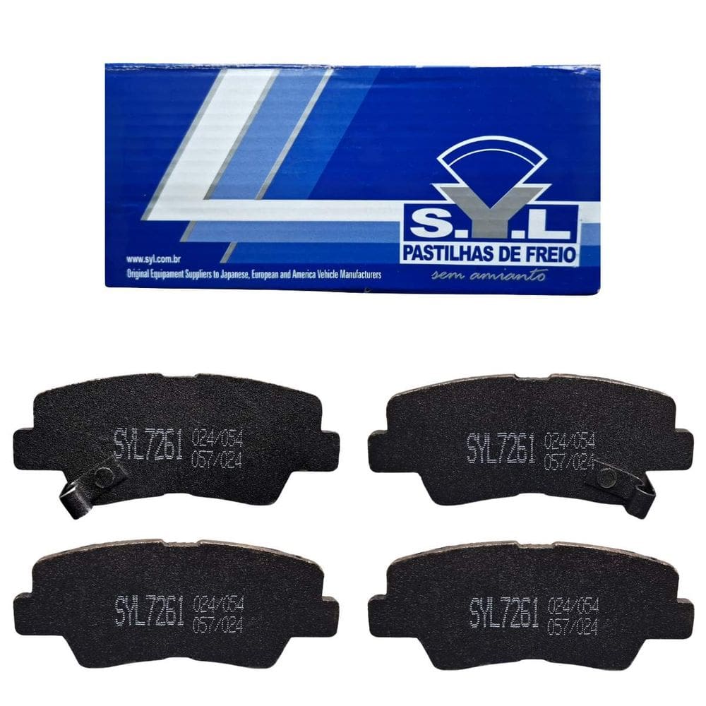 Jogo de Pastilhas de Freio Traseira Syl7261 P/ Creta 2022> / Sportage 2.0/New Tucson 1.6 2017>