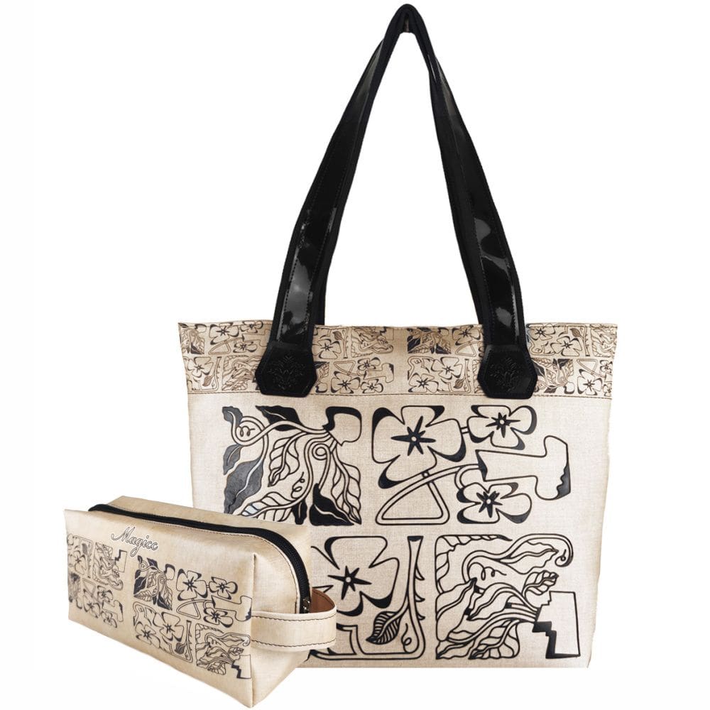 Bolsa Feminina Casual Com Relevo 3D Necessaire Marrom Magicc BN-237