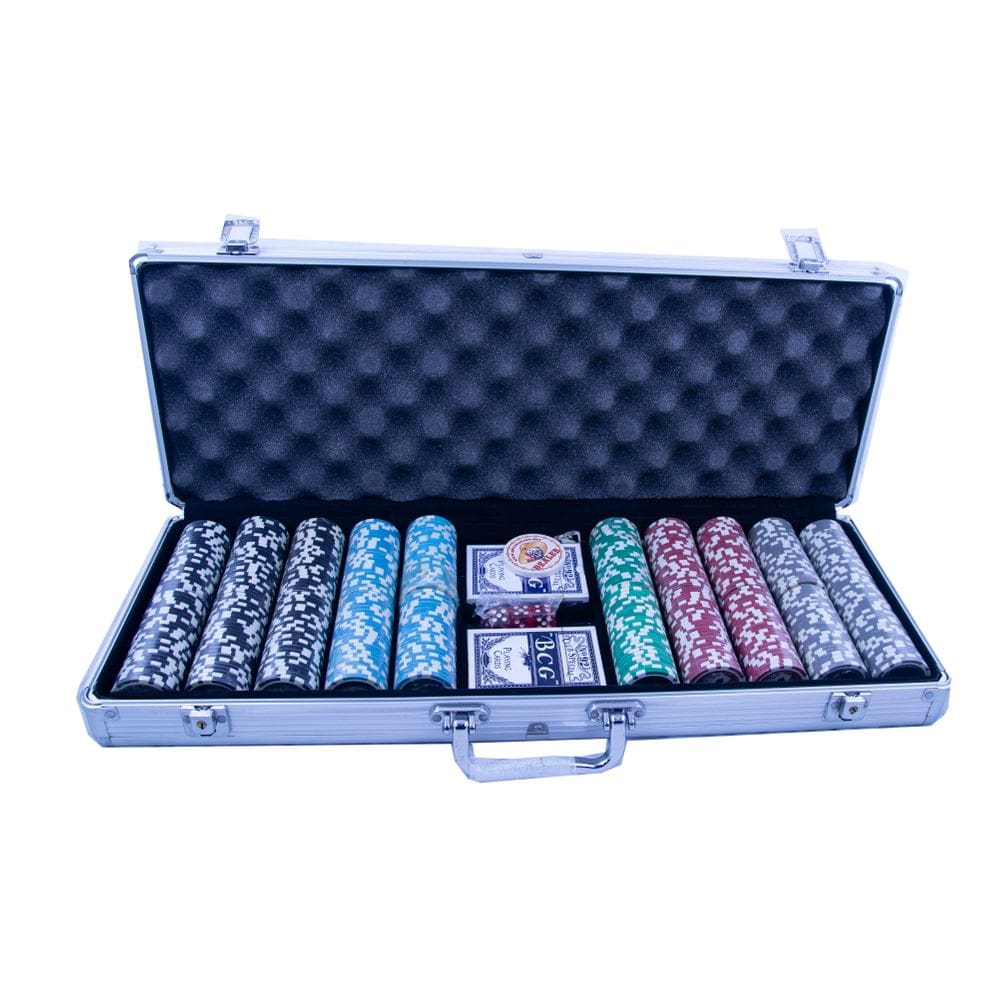 Maleta Poker Profissional 500 Fichas Holográficas de 13g - Padrão Cassino