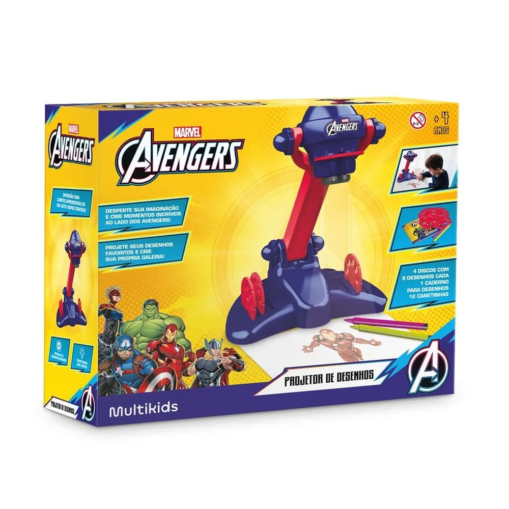Brinquedo Projetor De Desenhos Avengers - Multikids BR2400