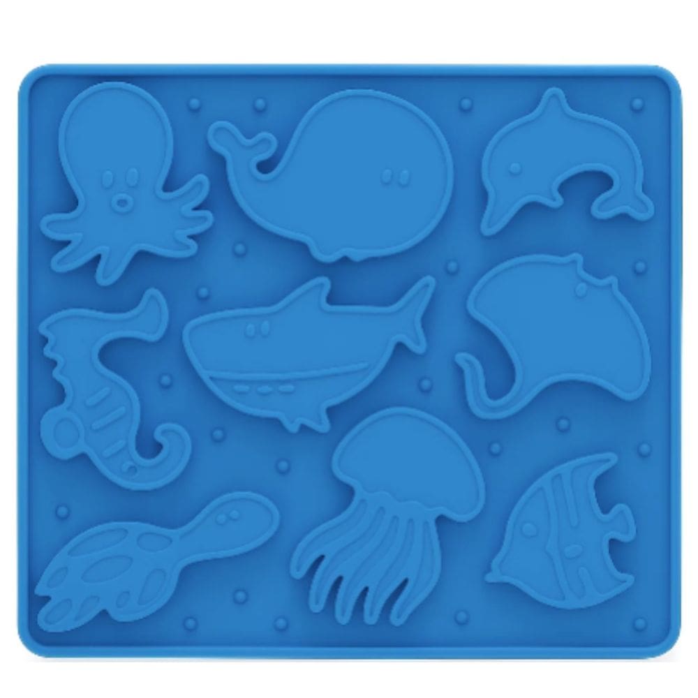 Comedouro Lento e Tapete De Lamber de Nyp Ocean Lick Para Cães e Gatos - Azul