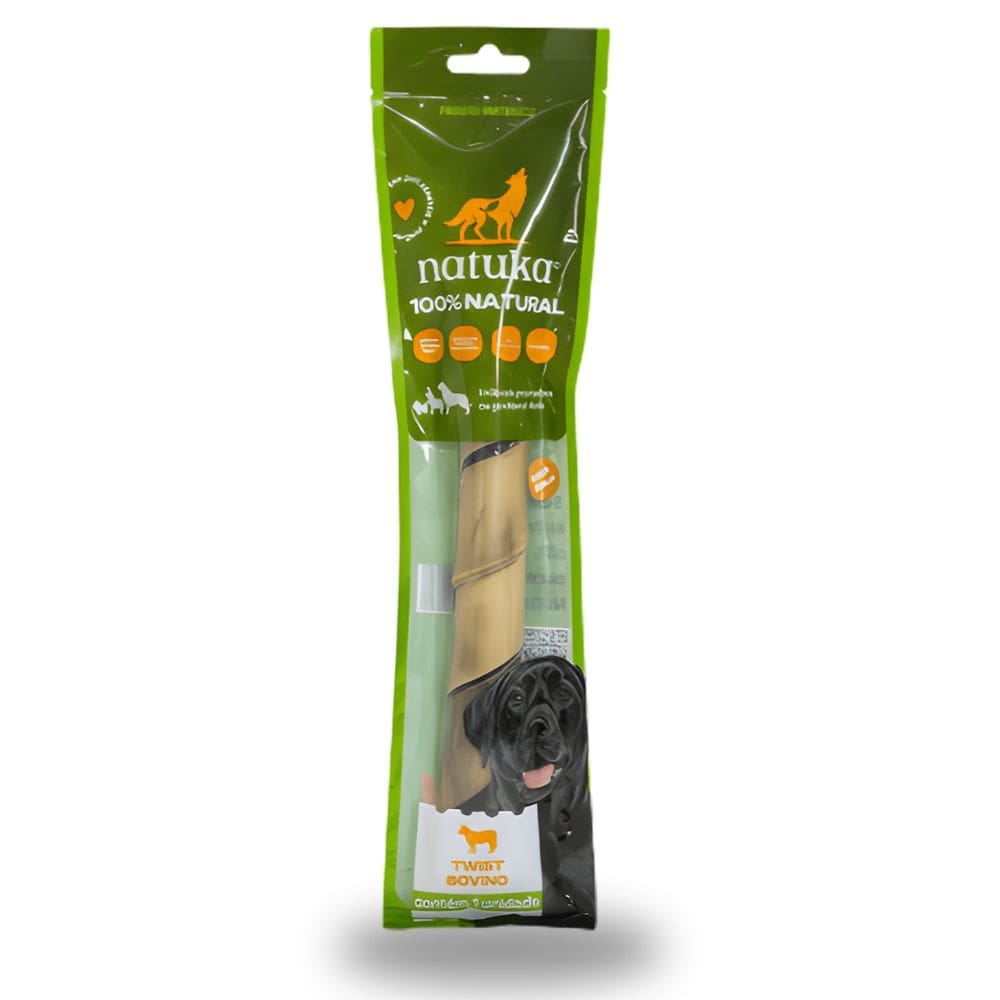 Mordedor Mastigável Natuka Twist Bovino Sem Pelos Para Cães