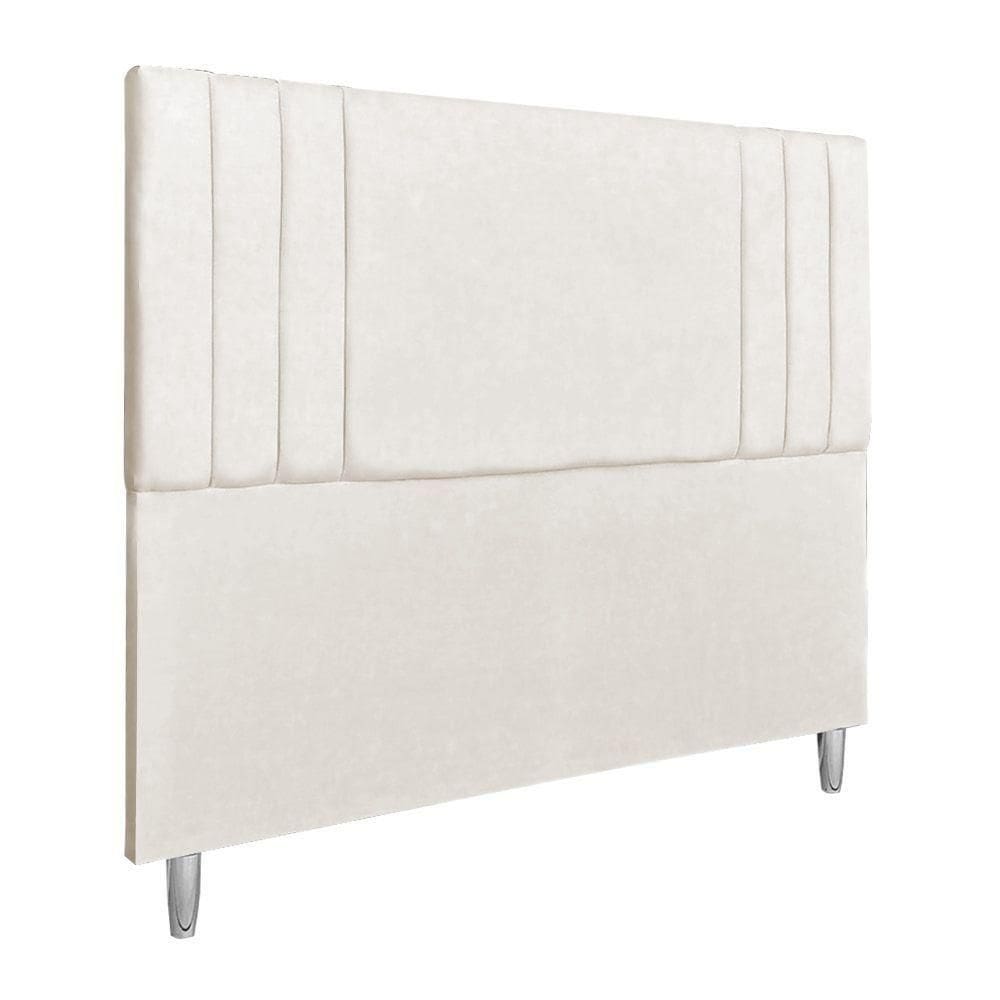 Cabeceira Casal 1,60m Viena Suede Cor: Bege