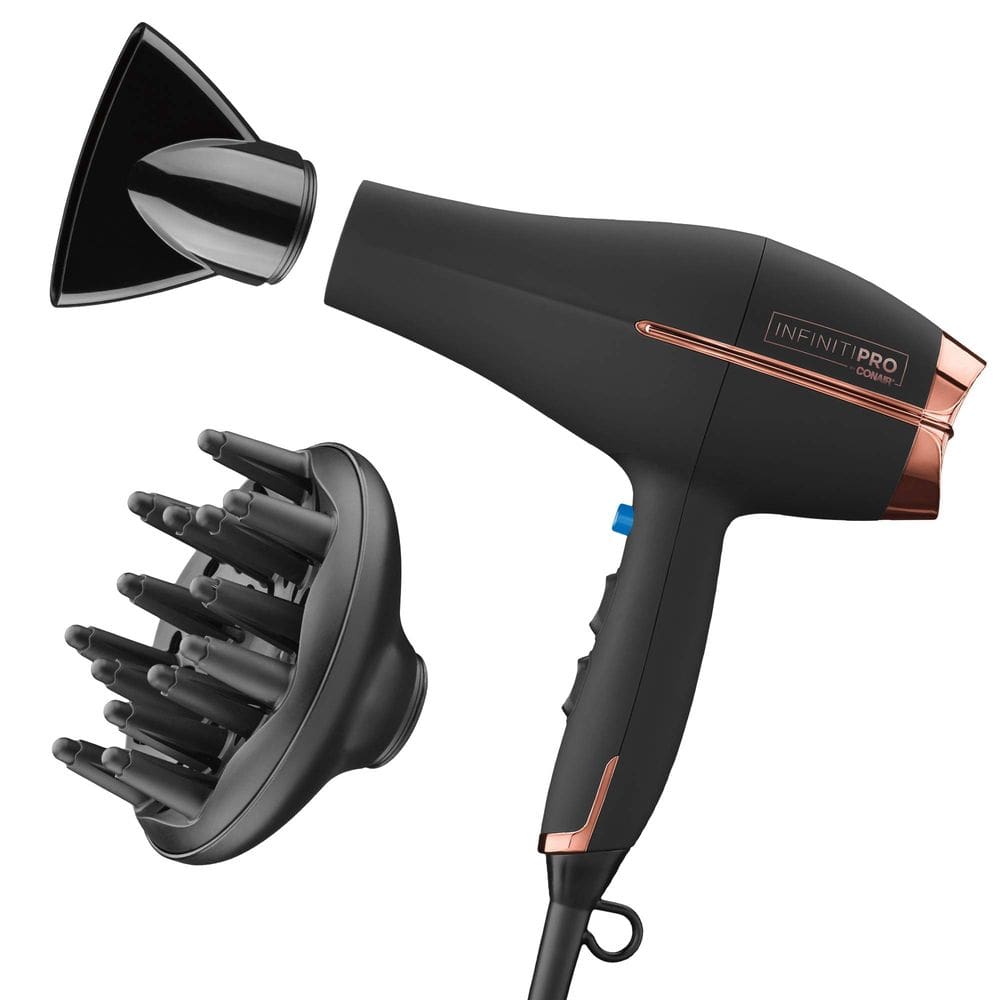 Secador de cabelo Conair 1875W com motor AC com difusor e concentrador