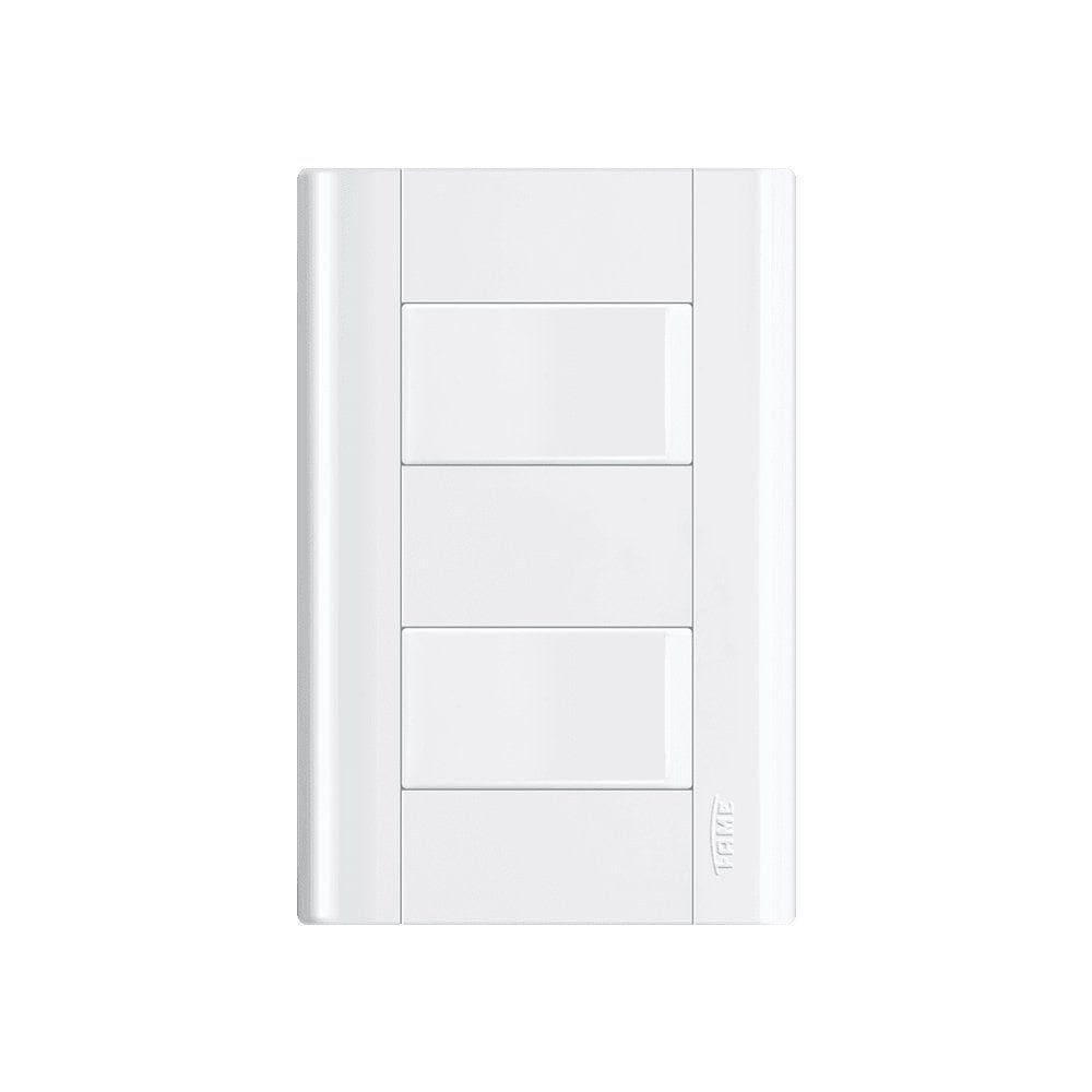 Interruptor Simples Duplo Fame Modulare Com Placa 4x2 Branco