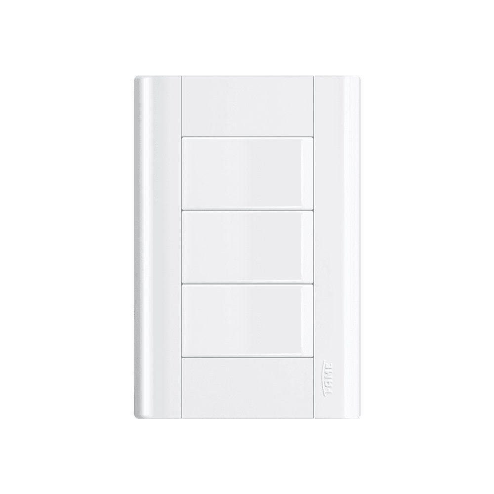 Interruptor Simples Triplo Fame Modulare Com Placa 4x2 Branco