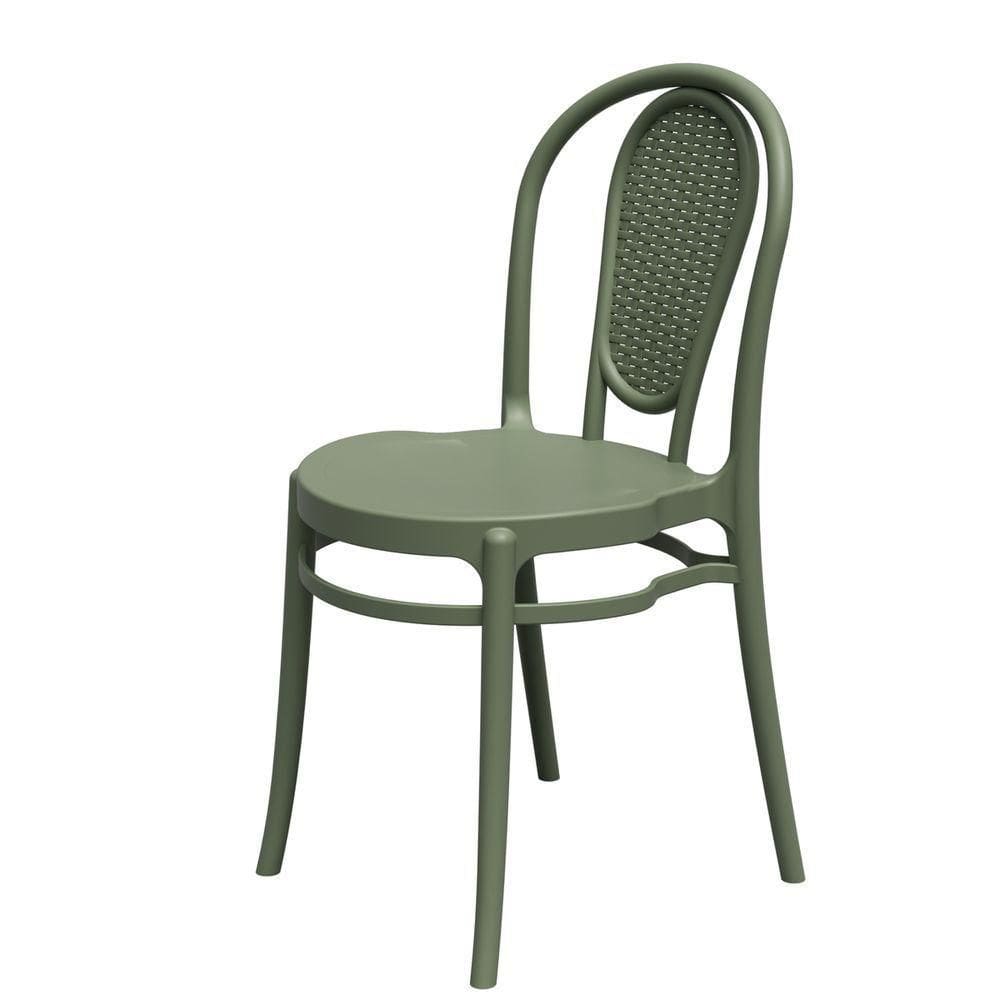 Cadeira Jardim Retro Rattan De Polipropileno – Tk Verde