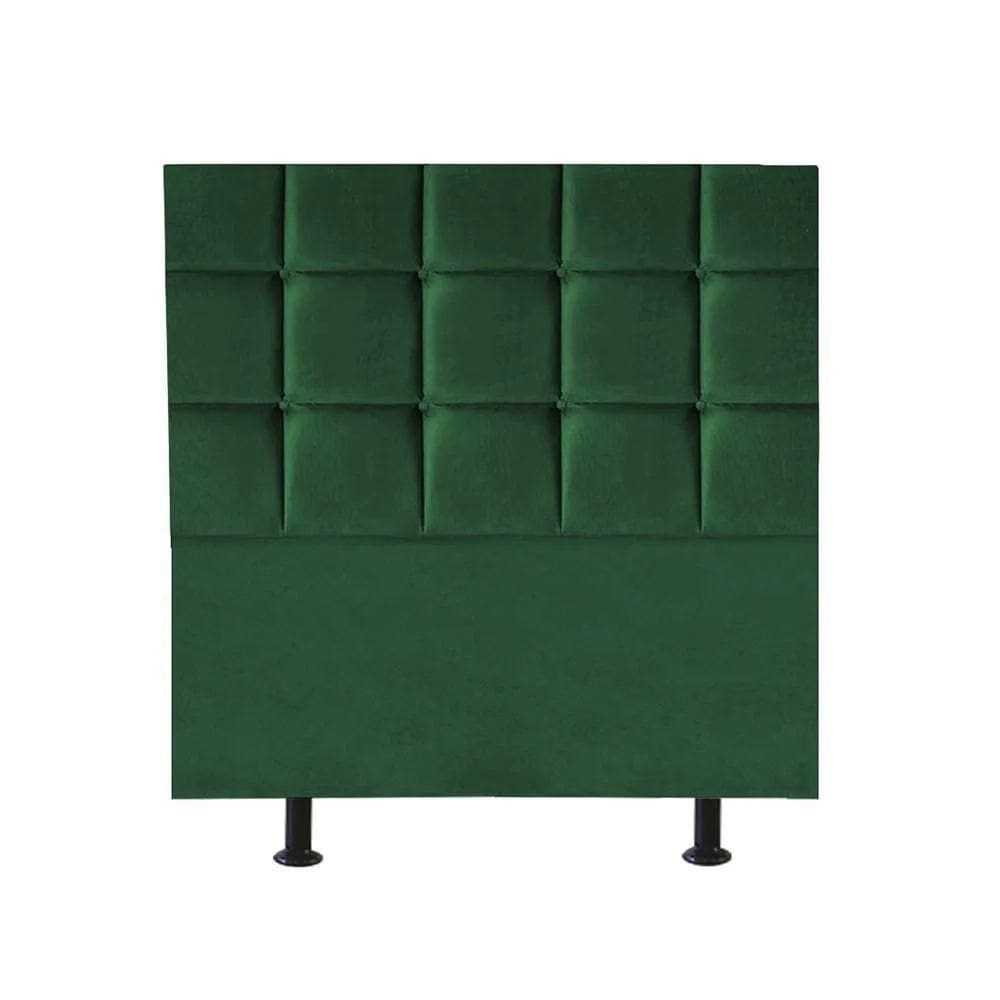 Cabeceira Estofada Cama Box Solteiro 100cm Espanha Suede Verde- Mabe Magazine