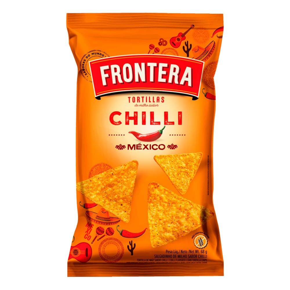 Chips Frontera Tortillas Sabor Chilli México 68g