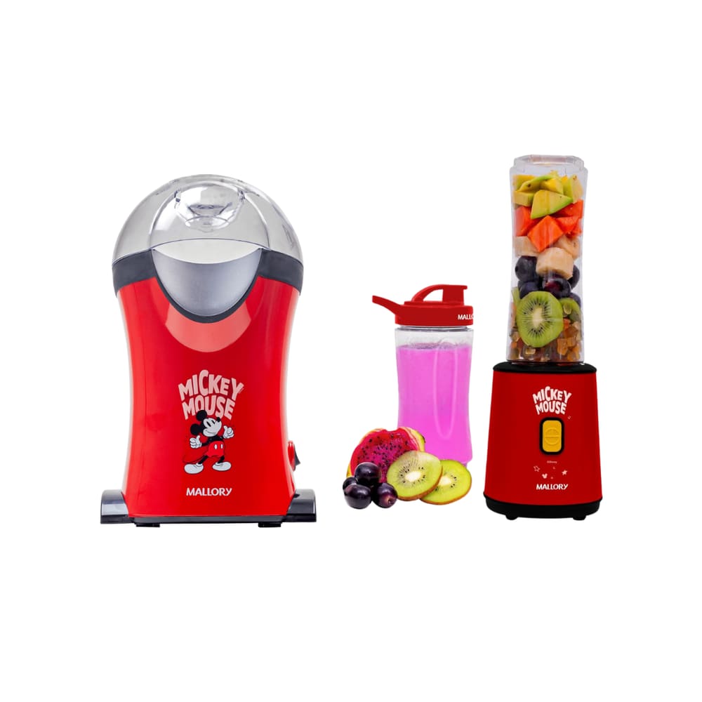 Kit Mallory Mickey Mouse 220V - Pipoqueira 1200W + Liquidificador Individual