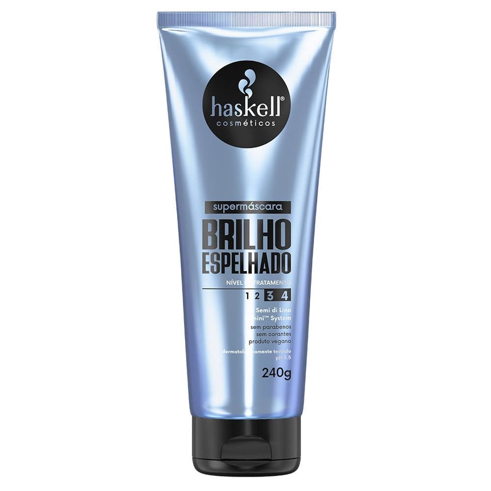 Supermáscara Haskell Brilho Espelhado Semi di Lino 240g