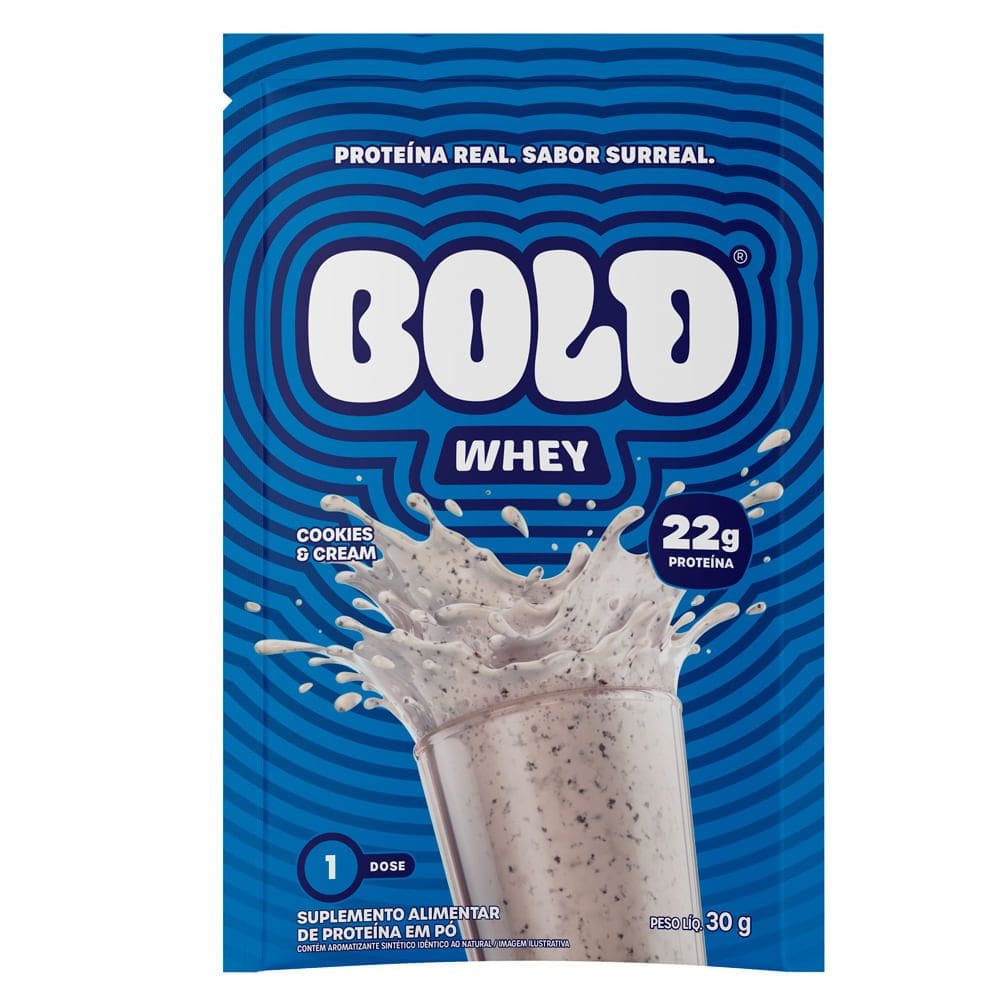 Bold Whey Protein Sabor Cookies & Cream 22g Proteína 30g