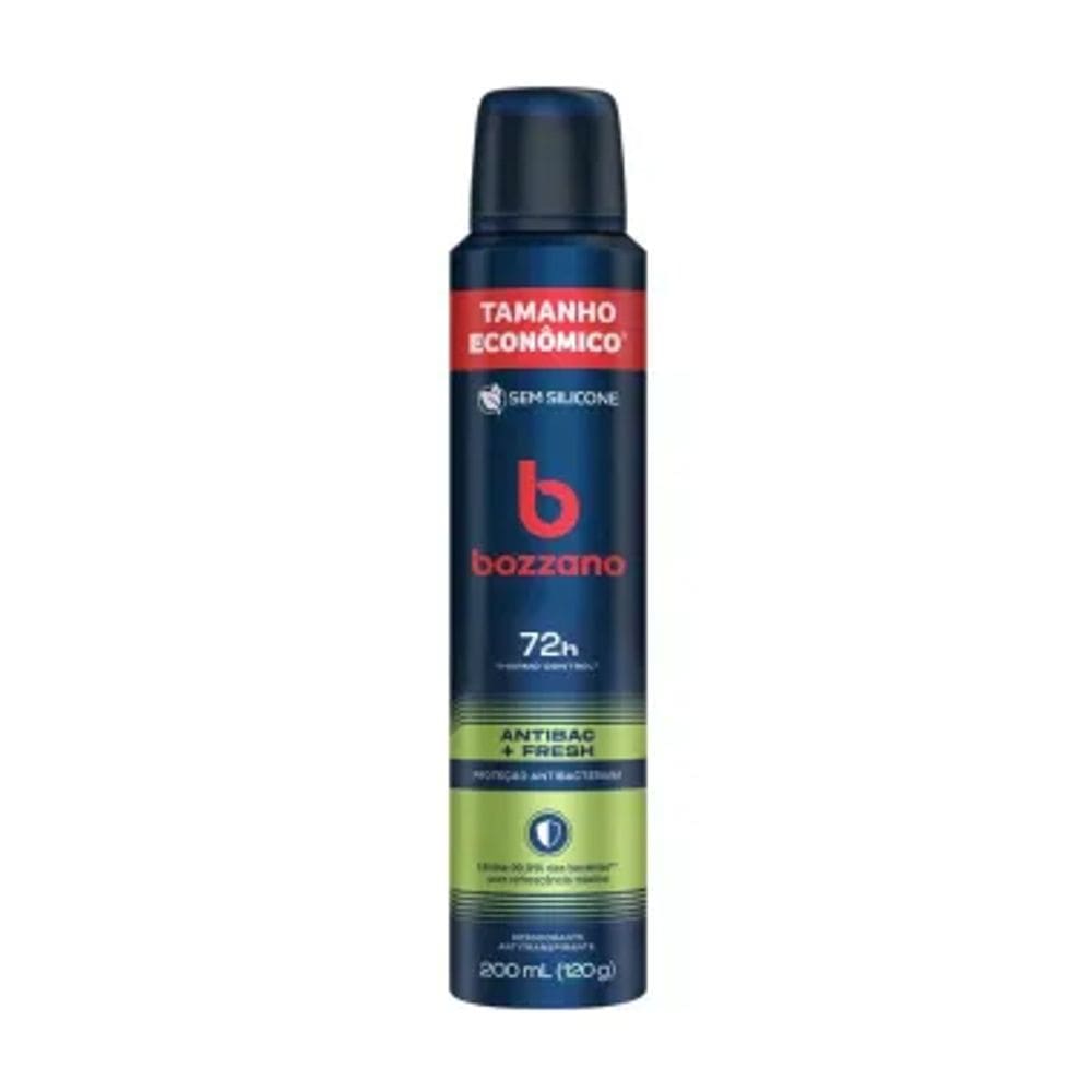 Desodorante Bozzano Men Antibac Fresh Aerossol 72h Antitranspirante 200ml