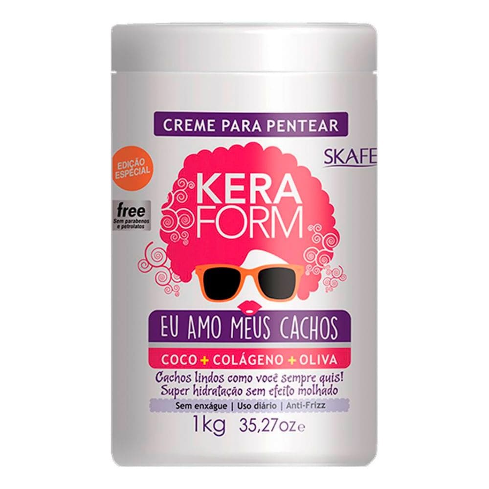 Creme de Pentear Skafe Kera Form Eu Amo Meus Cachos 1kg