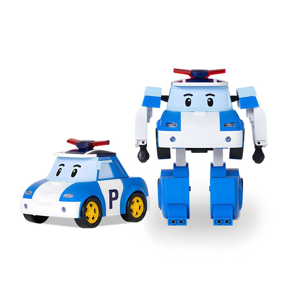 Conjunto de 4 robôs transformadores Toy Robocar POLI