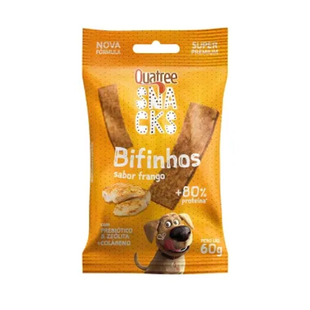 Quatree Snacks Bifinho Sabor Frango 60g