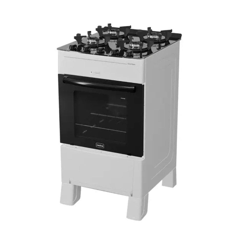 Fogao Realce Smart Glass 4 Bocas Automatico Mesa de Vidro 50L