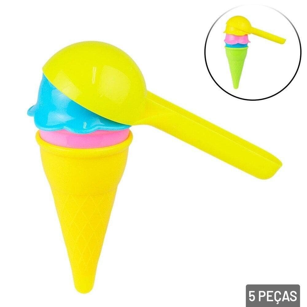 Moldes Plástico 5 Peças Sorvetes Color - Tudo em Caixa