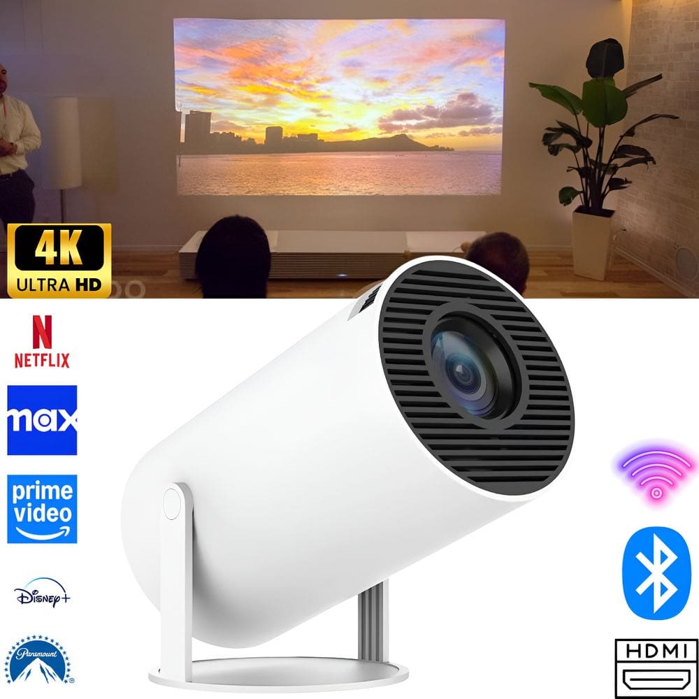 Mini Projetor HY300 Smart WiFi Full HD 4K Android bluetooth