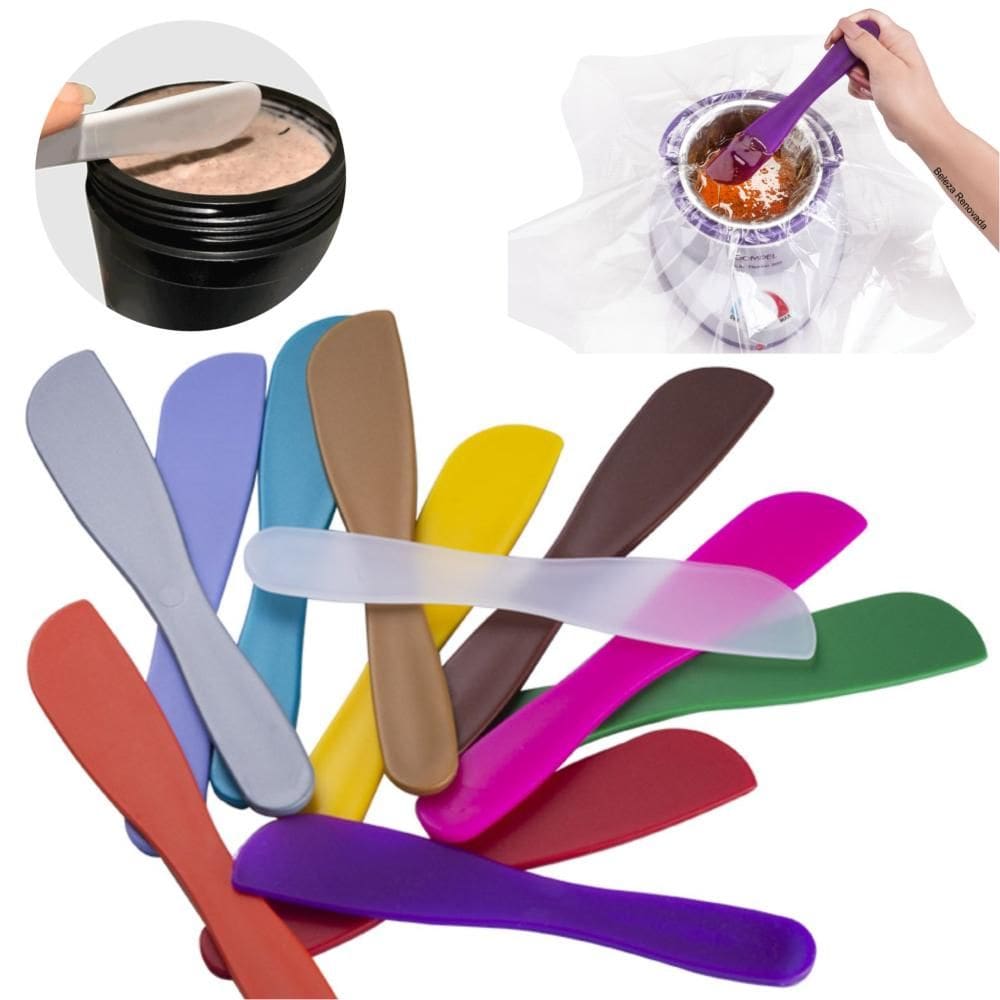 Espátula Plástica Cera Depilação Salão Estética Aplica Creme