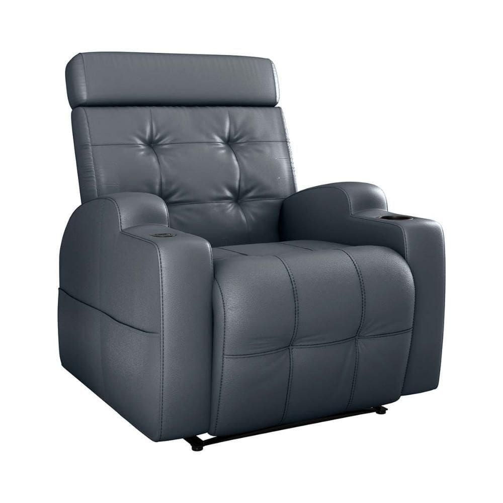 Poltrona Reclinável Do Papai Automática Com Usb E Porta Copos Cherokee Sintetico Cinza Matrix Sintetico Cinza