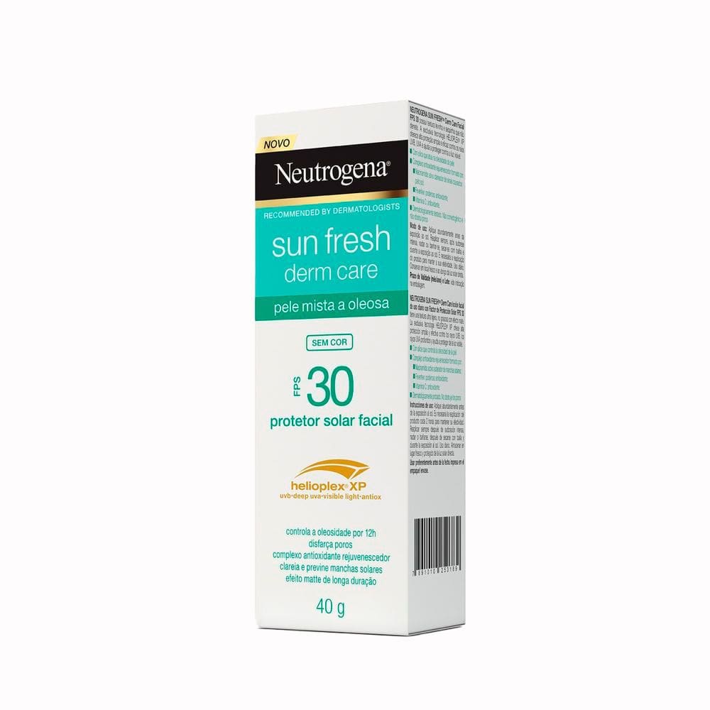 Protetor Solar Facial Neutrogena Sun Fresh Derm Care FPS 30 Sem Cor 40g