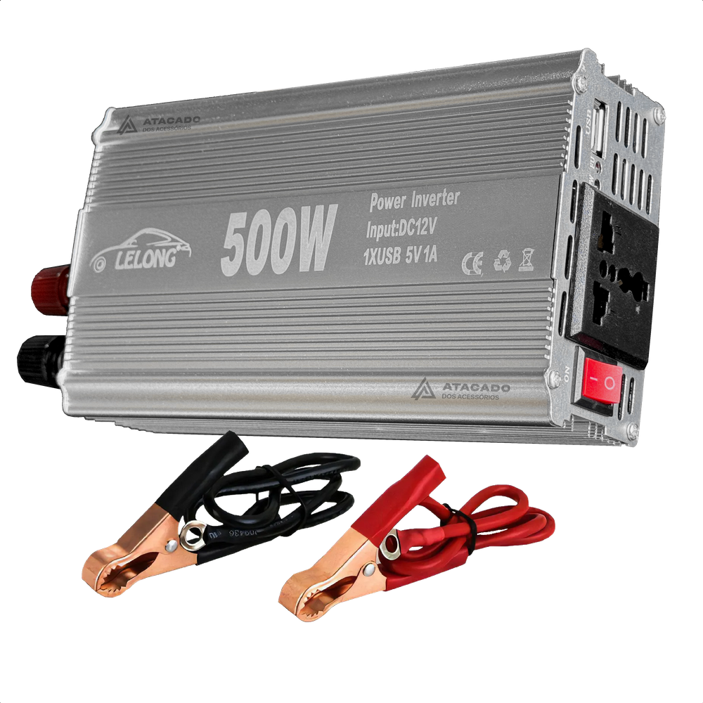 Inversor 12v Para 220v ou 110 500w Conversor Tensão Veicular