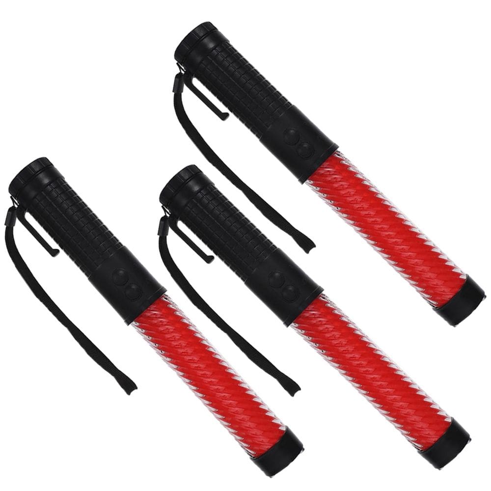 Bastao Sinalizador Apito Lanterna Recarregavel Estacionamento Transito Sinalizaçao Kit 3 un Guarda Obra Manobrista