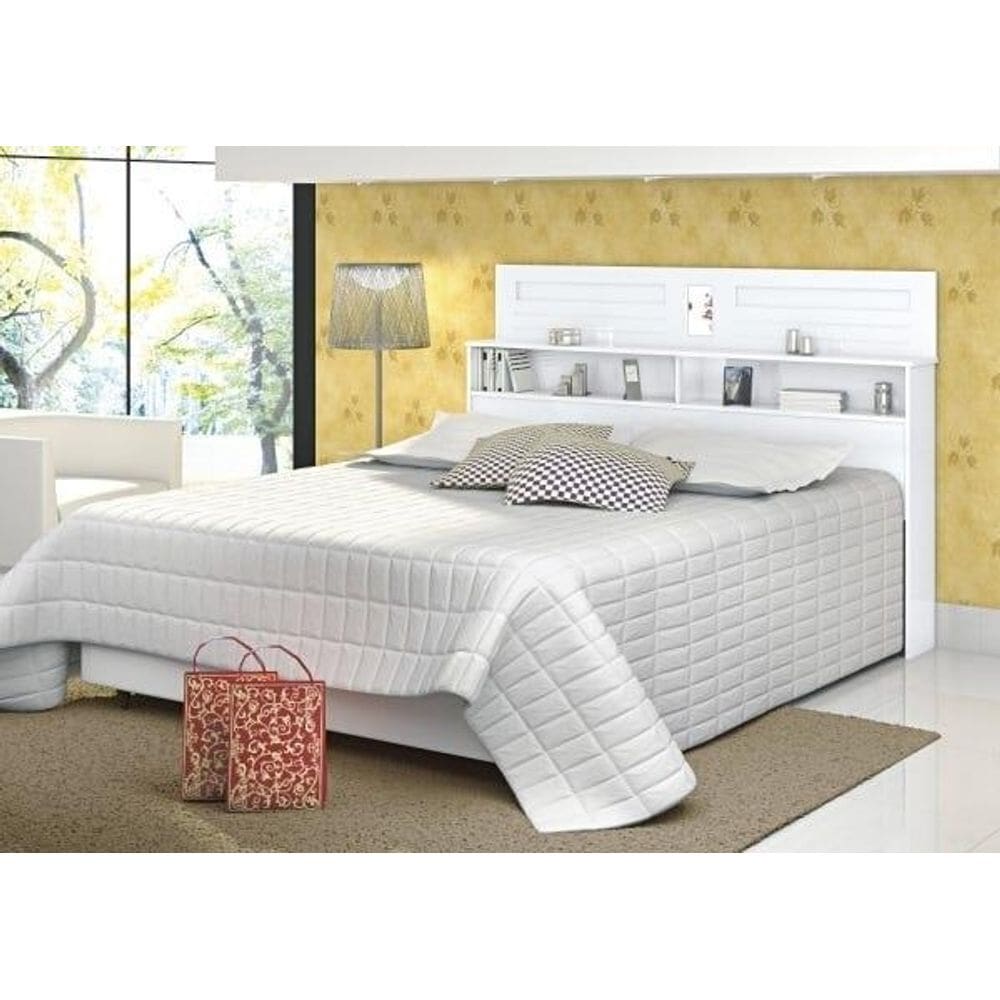 Cabeceira Box Casal Florença Branco