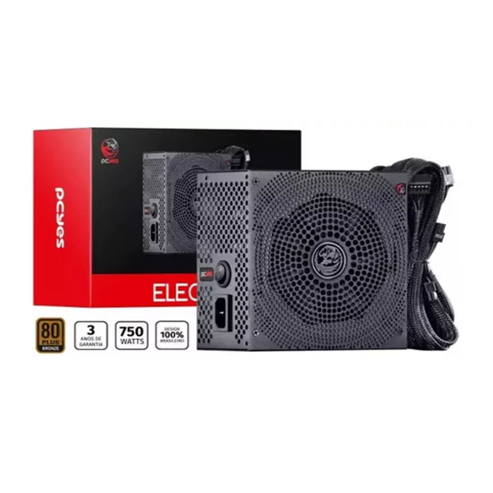 Fonte Gamer Pcyes Electro V2 750w 80 Plus Bronze