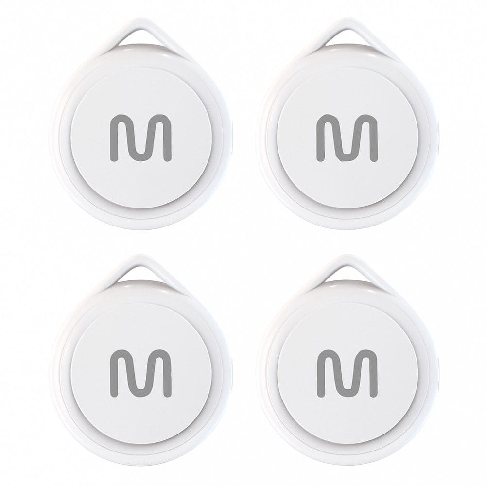 Kit 4 Rastreadores Bluetooth Multi MTag Branco - TAG01K2