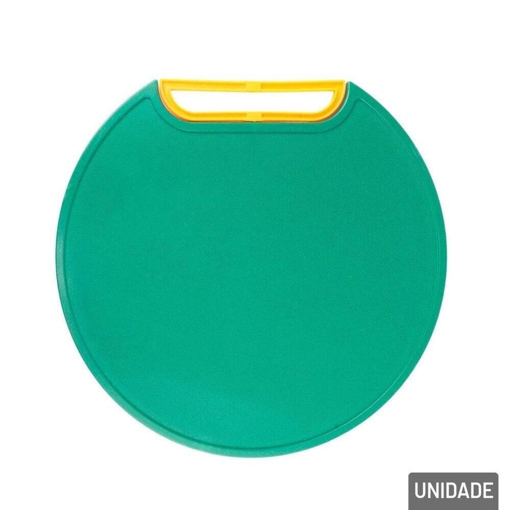 Tábua de Corte Plástico 31,5x29,5cm Redonda - Tudo em Caixa