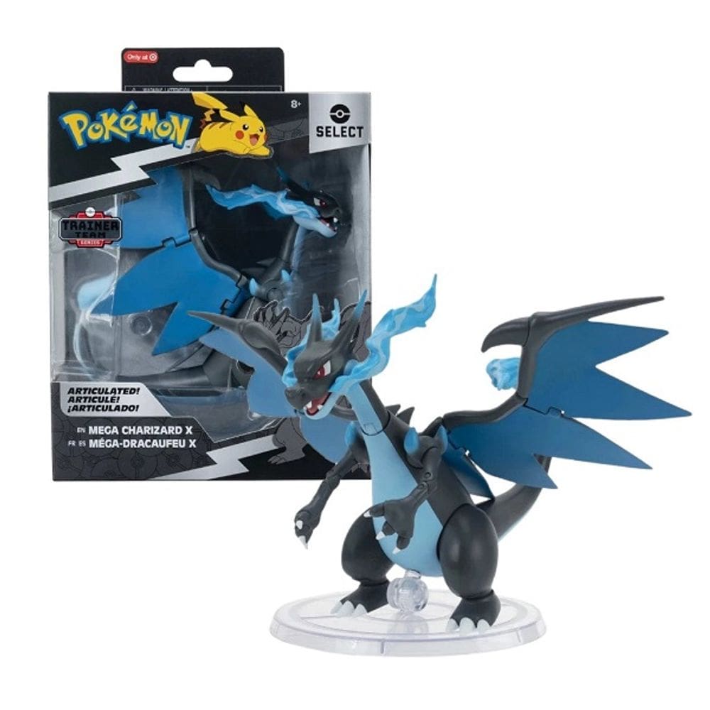 Pokemon Select Trainer Team Serie Boneco 15 Cm Articulado de Batalha Mega Charizard X – Jazwares