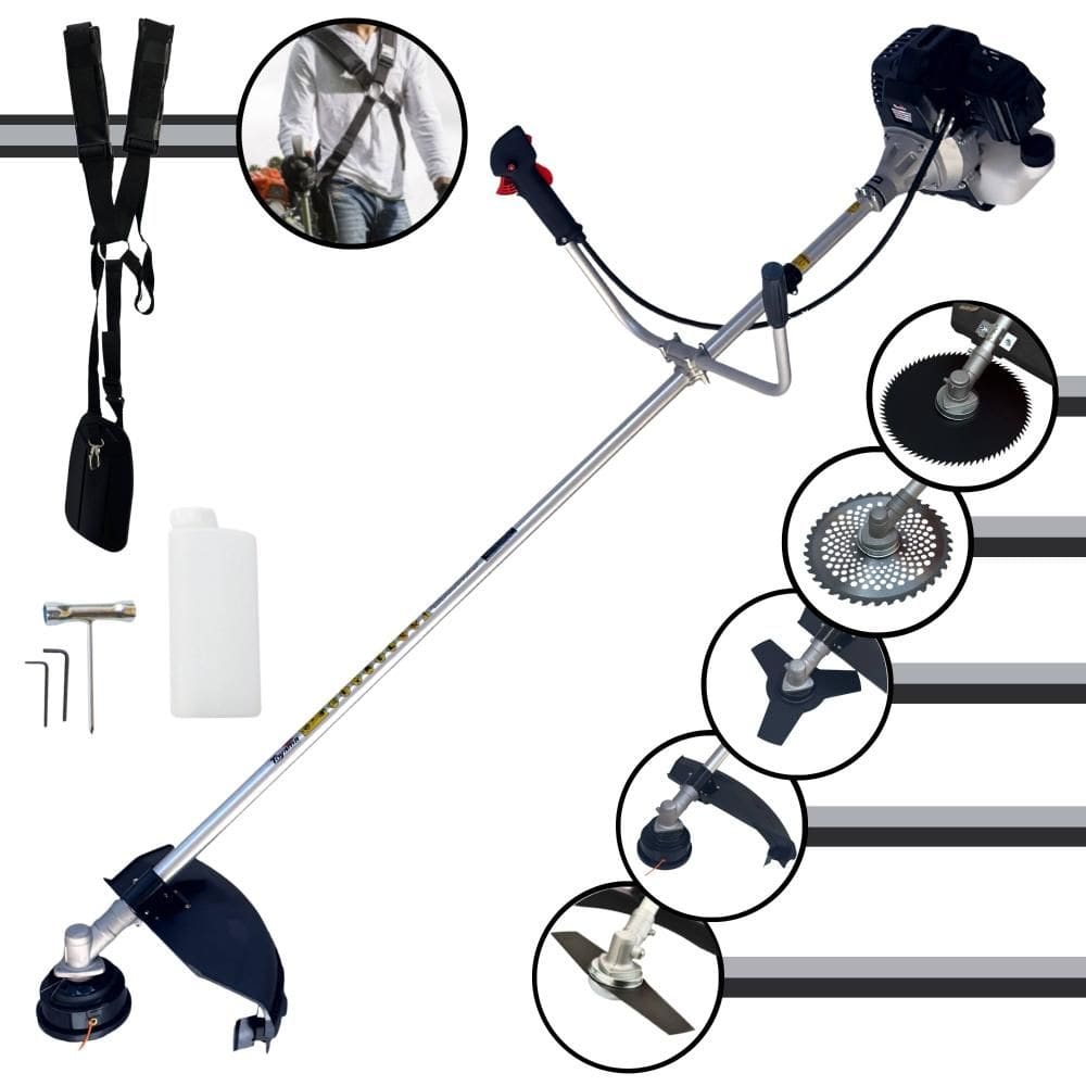 Roçadeira Com Sistema Antivibração Toyama RT43LB25A À Gasolina 43cc 1,7HP 10.000rpm Multifuncional Completa Com Carretel de Nylon e 4 Lâminas de Corte