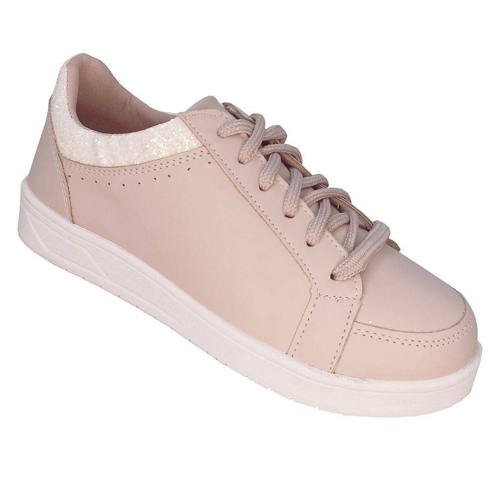 Tenis Feminino Casual Gliter Ousadia Cadarço  011-178