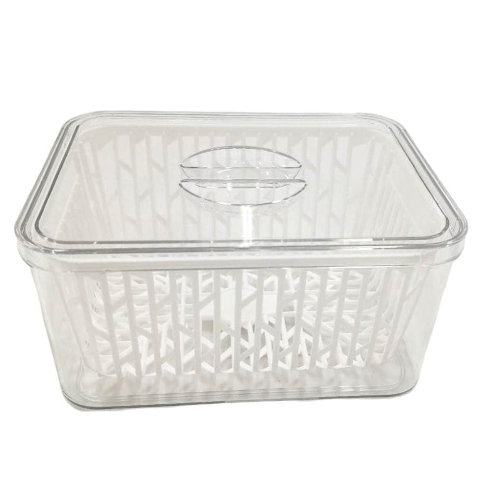 Pote Organizador de Alimentos C/ Escorredor Interno - Quanhe