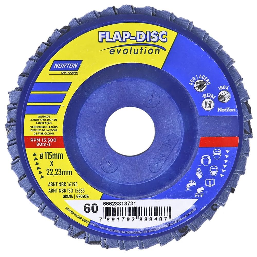 Disco Lixa Flap Evolution R-822 - 115 X 22 - G 60