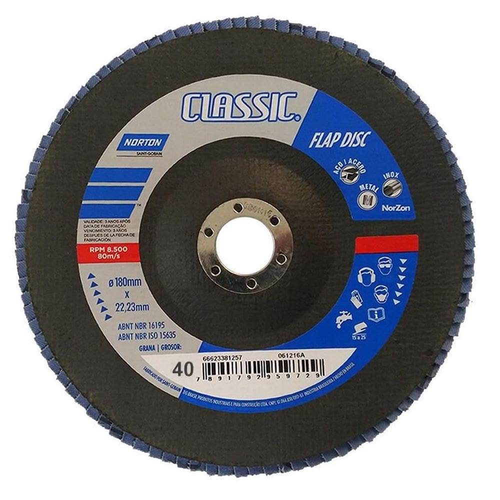 Disco Lixa Flap Classic - 180 X 22 - G 40