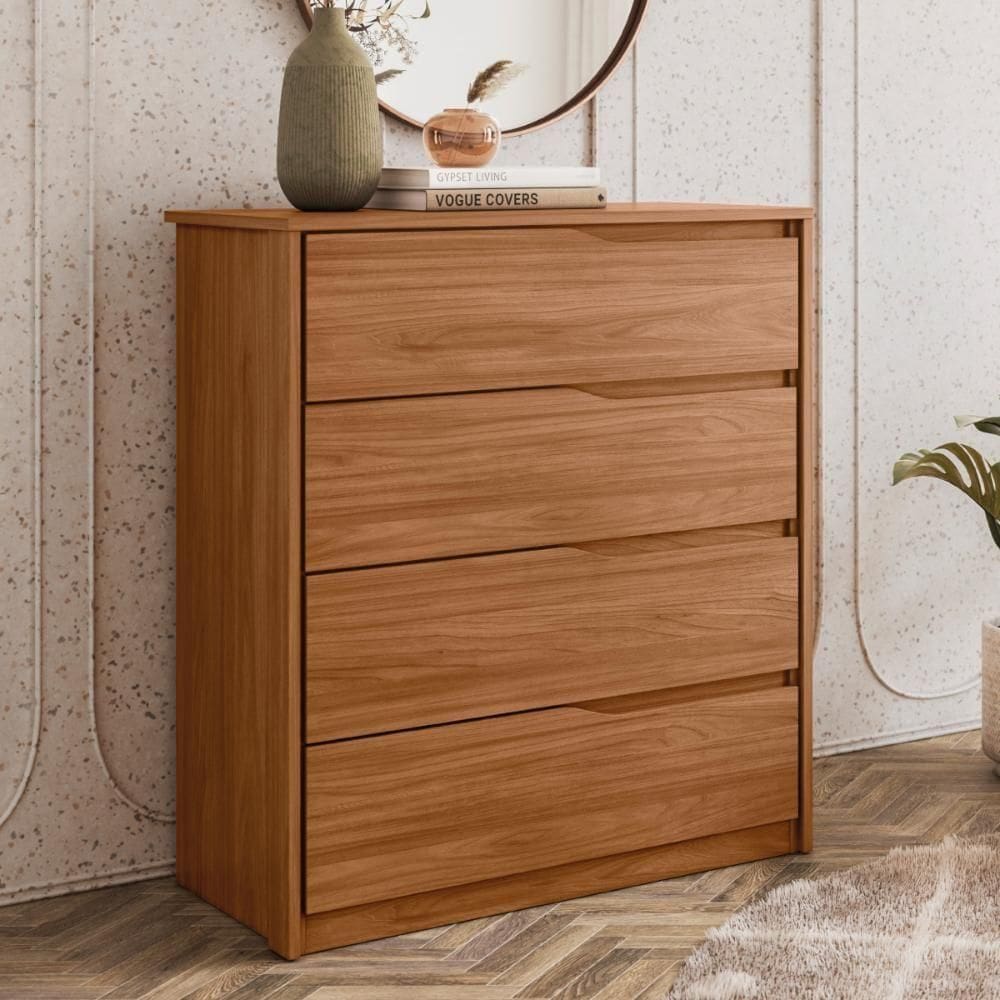 Cômoda 4 Gavetas Atria Nogueira Touch Demobile