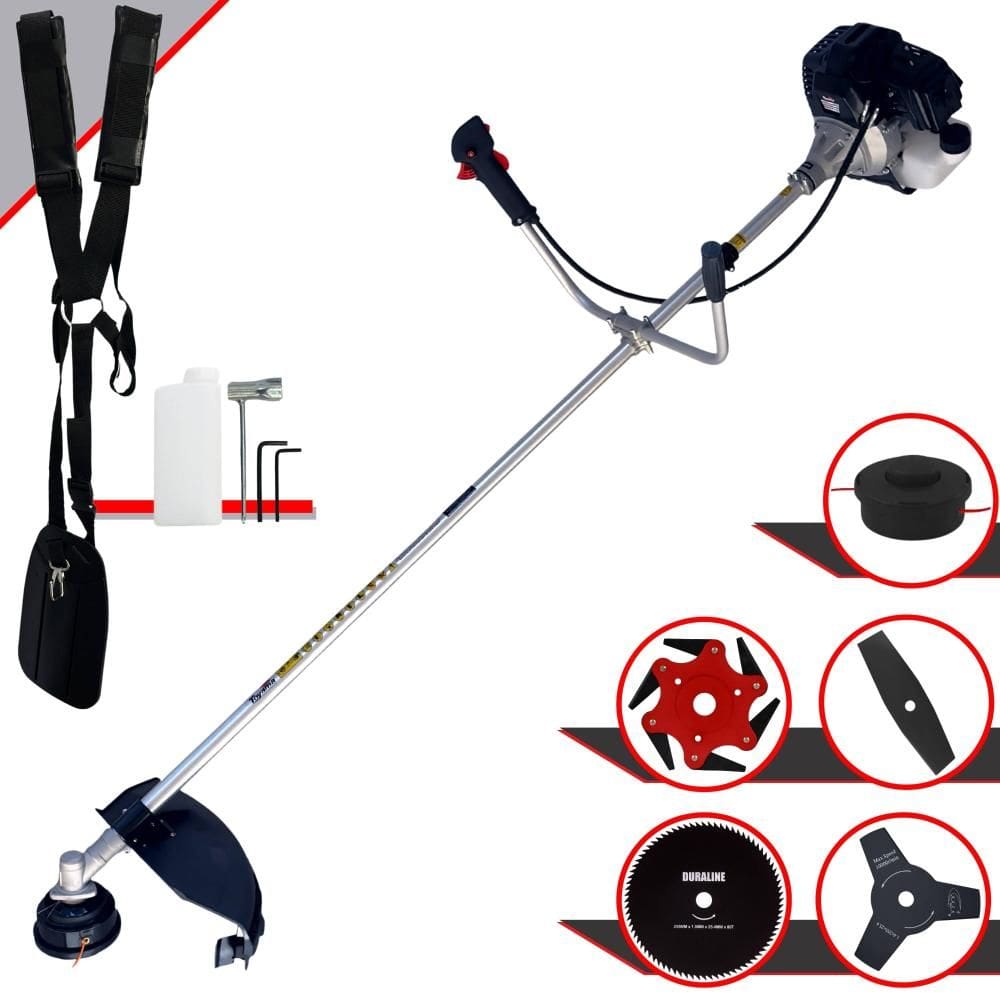 Roçadeira Com Sistema Antivibração Toyama RT43LB-25A 43cc 1,7HP Completa Com Carretel e Faca 3 Pontas + Faca 2 Pontas + Faca 6 Pontas + Faca 80 Dentes