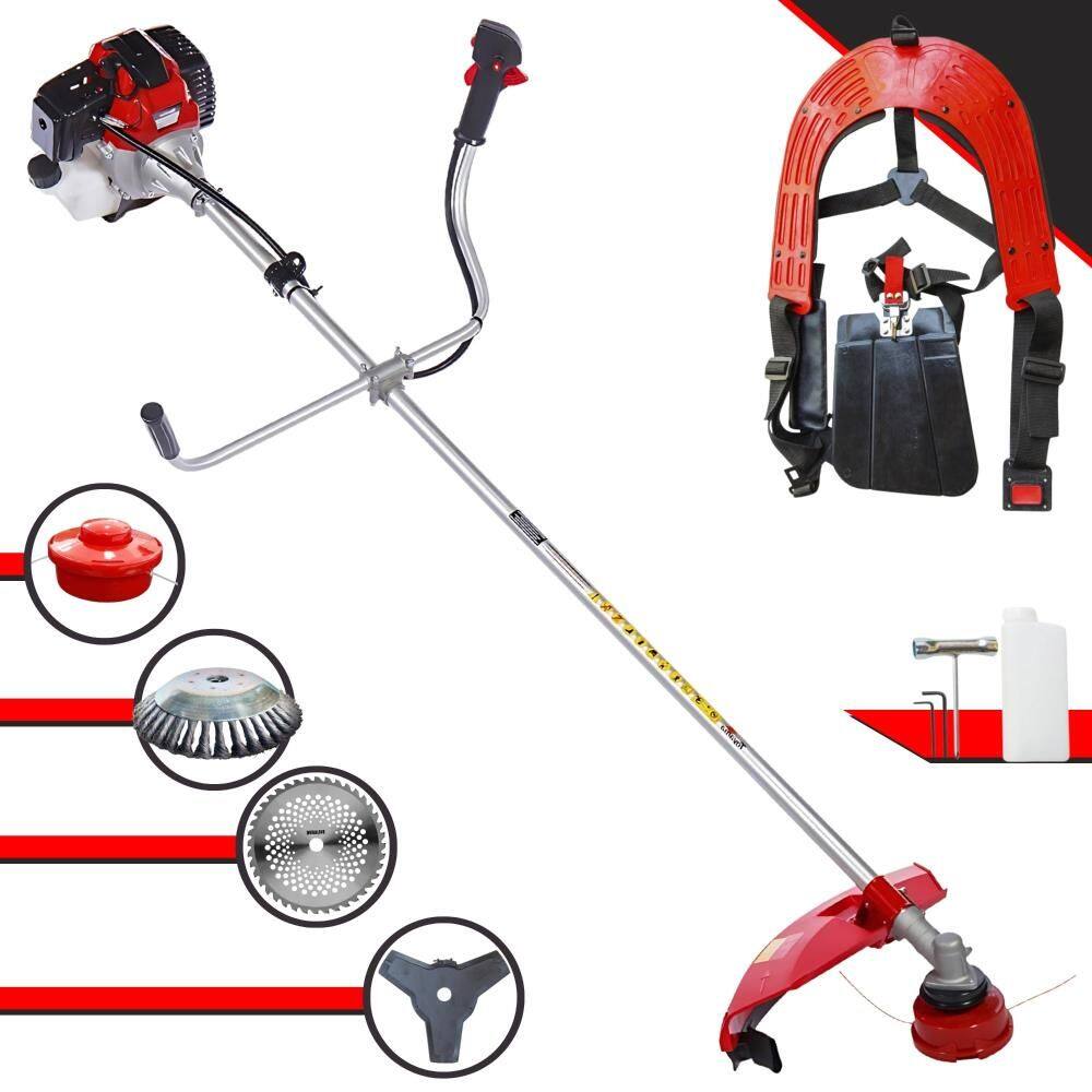 Roçadeira Profissional Toyama RT52L À Gasolina 52cc 2HP 10.000rpm Com Carretel de Nylon + Faca 3 Pontas + Faca 40 Dentes + Escova Rotativa de Aço
