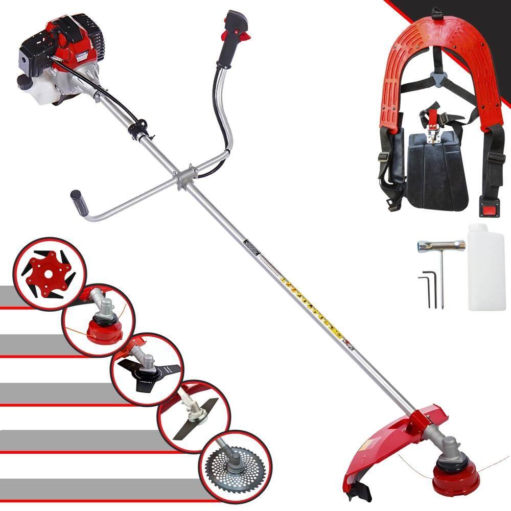 Roçadeira Completa À Gasolina Toyama RT52L 52cc 2HP 10.000rpm 5 Em 1 Com Carretel de Nylon + Facas 2 Pontas, 3 Pontas, 6 Pontas e 40 Dentes de Vídea