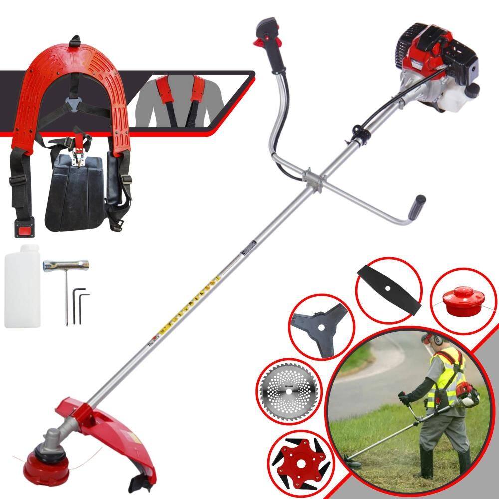 Roçadeira Toyama RT52L À Gasolina 52cc 2HP de Potência 10.000rpm Com Carretel Nylon + Faca 2 Pontas + Faca 3 Pontas + Faca 6 Pontas + Faca 40 Dentes