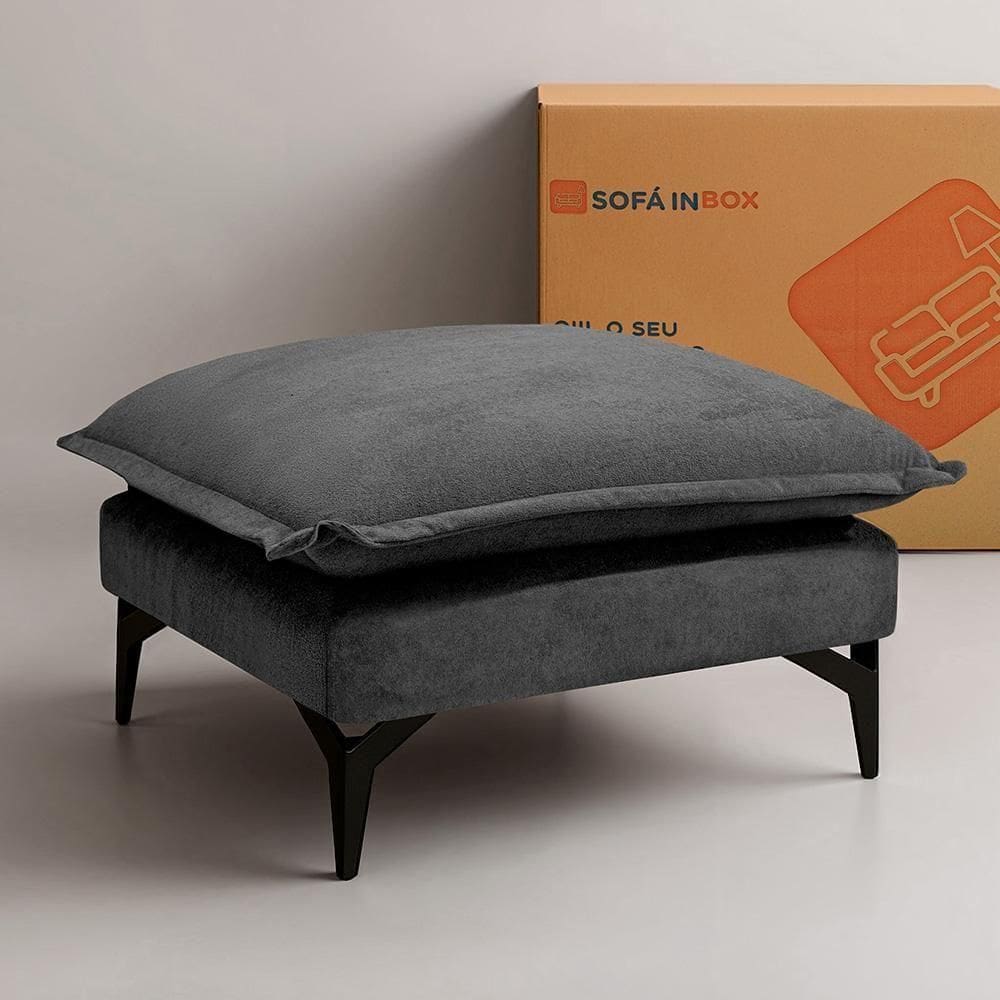 Chaise Modular Boma. 60x70x40cm Boucle Sofá Inbox Cinza Escuro