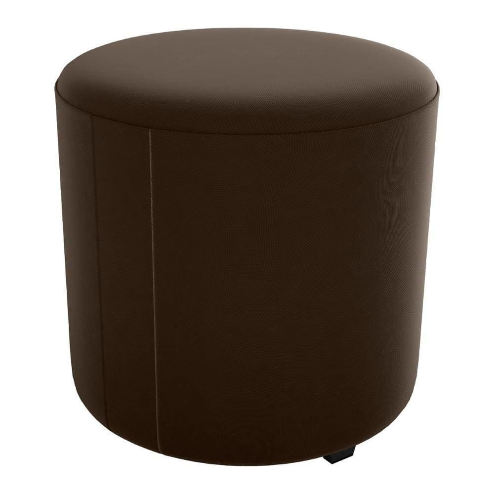 Puff Redondo Copenhage Veludo Maserati Milani Store Marrom