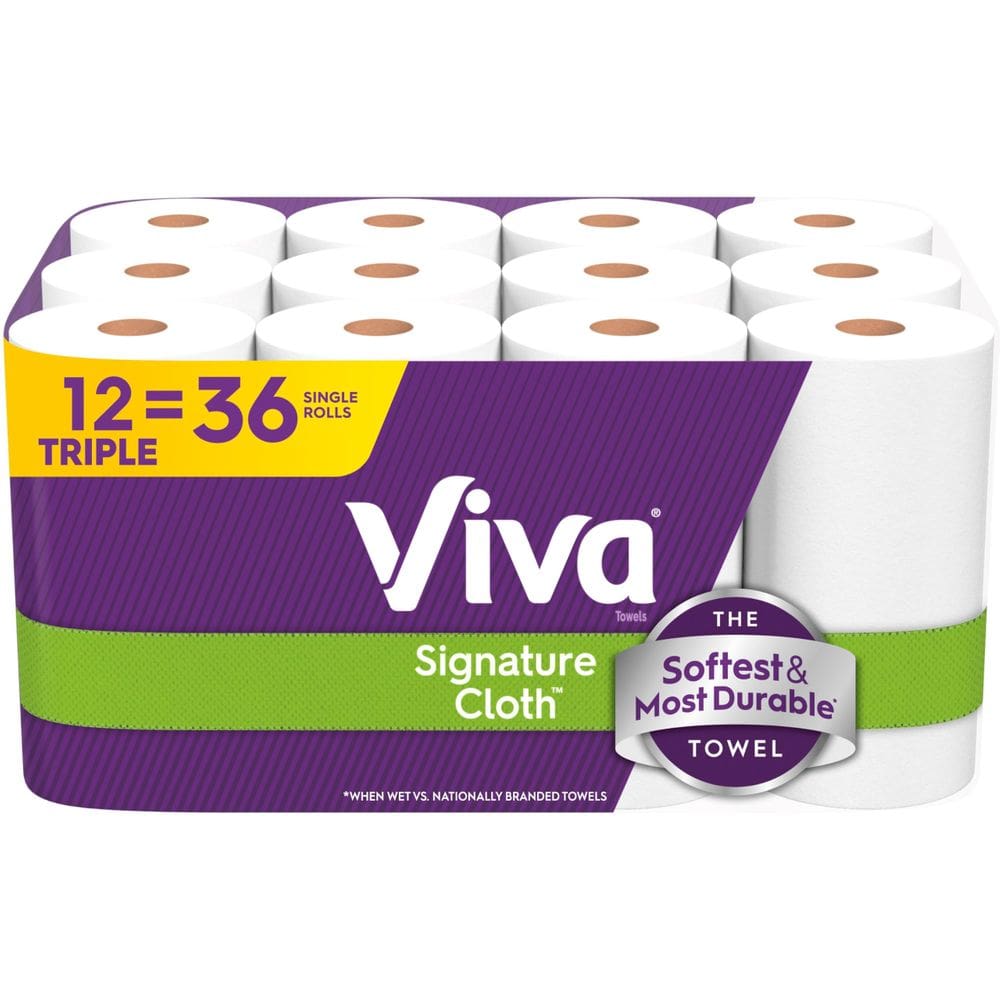 Toalhas de papel Viva Signature Cloth 12 Triple Rolls 129 folhas