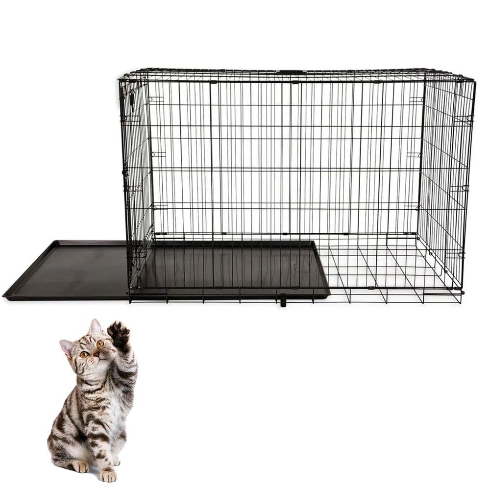 Gaiola Pet Gato Cao Cachorro Filhote Canil Transporte Pet Shop Animal de Estimaçao Bandeja Removivel Seguro Resistente