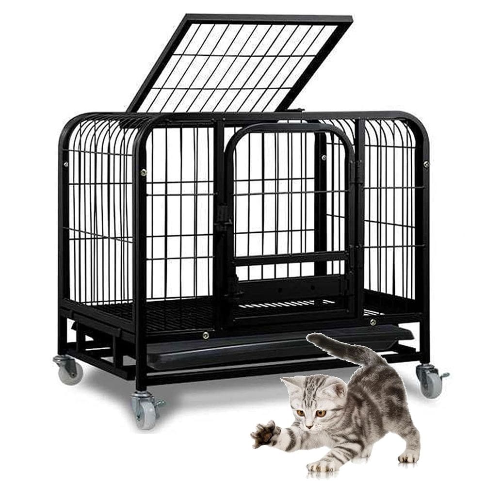 Gaiola Pet Cao Gato Cachorro Canil Pet Shop Transporte Rodinhas Bandeja Removivel Resistente Seguro Animal de Estimaçao