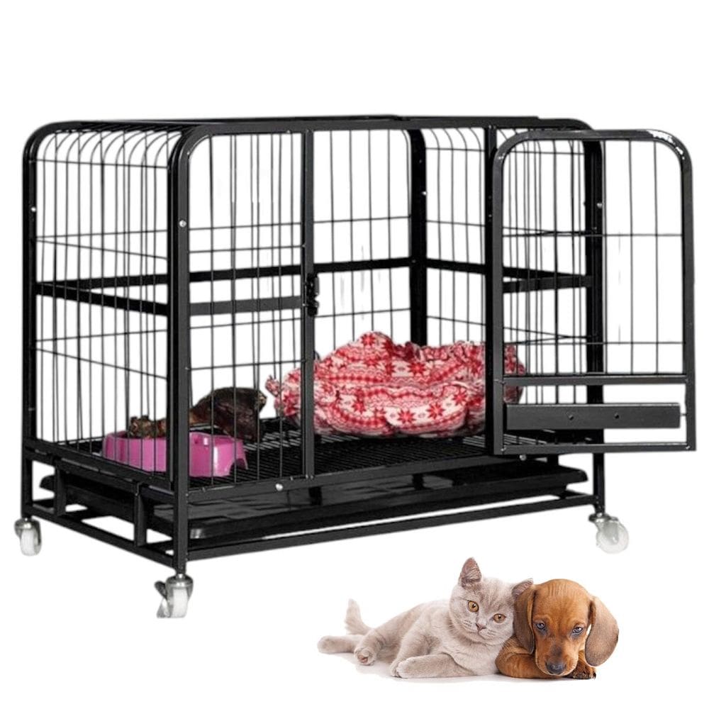 Gaiola Pet Gato Cao Cachorro Canil Pet Shop Transporte Rodinhas Animal de Estimaçao Bandeja Removivel Resistente Seguro