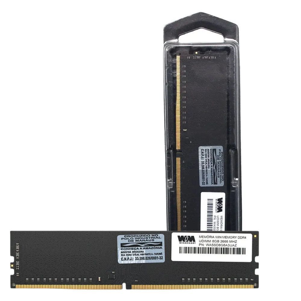 Memória RAM Desktop 8GB 2666Mhz DDR4, UDIMM, Win Memory, WA5SD8G8A3UAZ